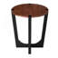 Table d'appoint en bois massif ACACIA, brun et noir