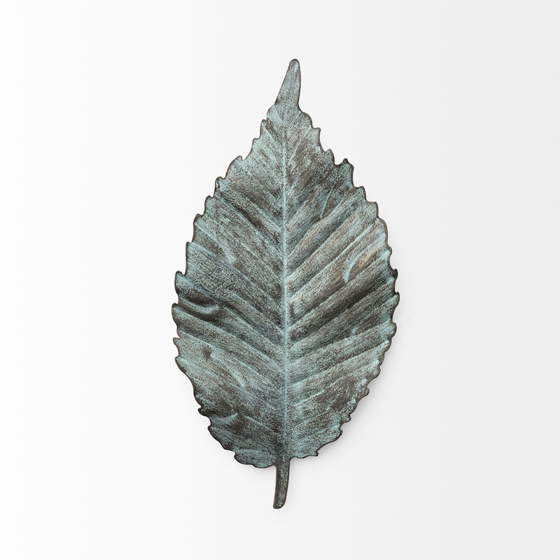 Décoration murale feuille, H 12 po x l 6 po x P 2 po