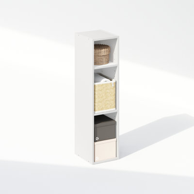Étagère de rangement à 3 niveaux pour vêtements et garde-robe Shavon, 8 pouces de largeur