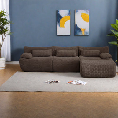 Canapés modernes en velours côtelé, modulaire polyvalent inspiré des nuages pour le salon
