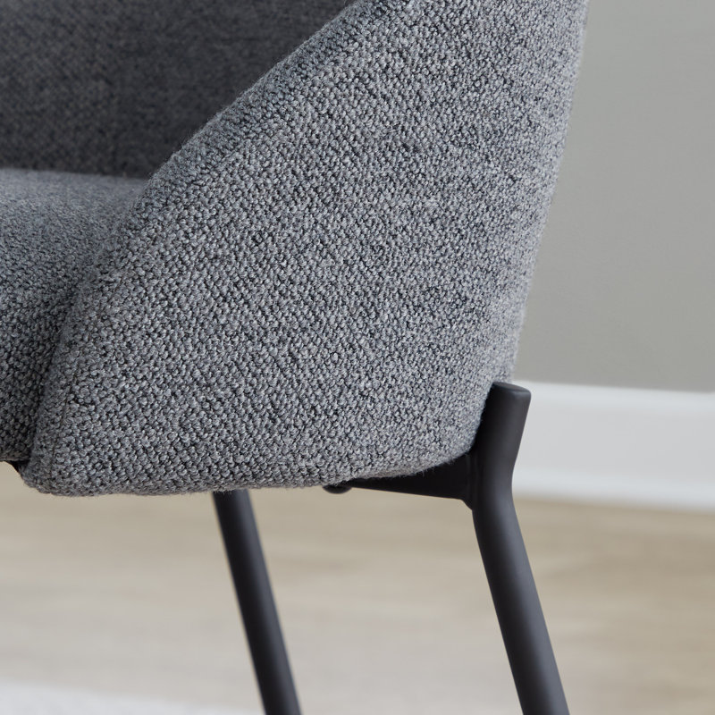 Chaise rembourrée Kinner - ensemble de 2, Gris foncé, Noir, noir, noir, noir