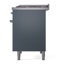 Cuisinière à double combustible de 40 po avec 6 brûleurs scellés et plaque chauffante ILVE Nostalgie II Series (porte pleine)-708322064-708322095