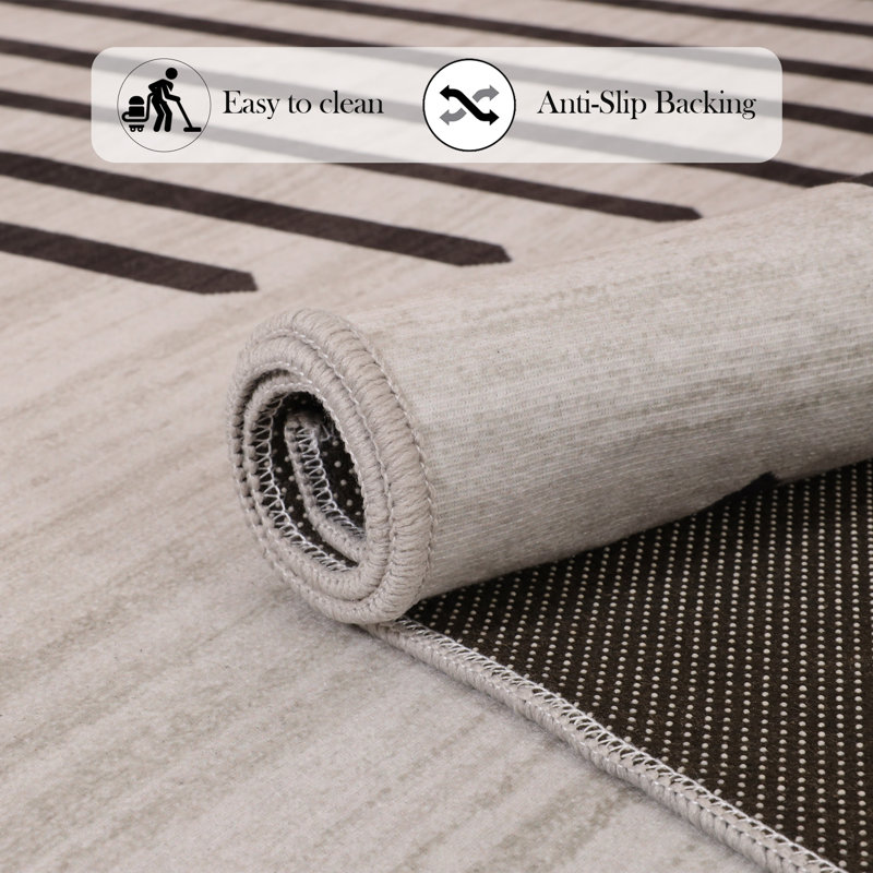 Modern Abstract Area Rug for Living Room, Bedroom, Dining Room, and Home Office – Soft Indoor Accent Rug