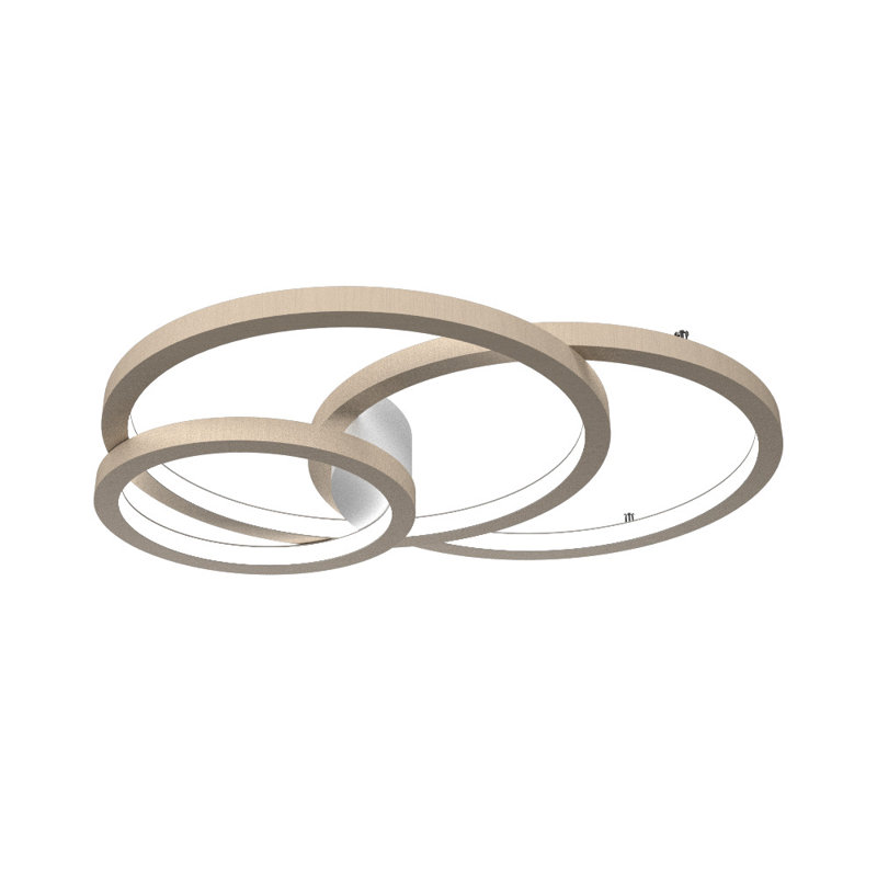 Naiá 1 - Light LED Flush Mount, 4.29" H x 33.54" W x 27.3" D, Organic Cappuccino