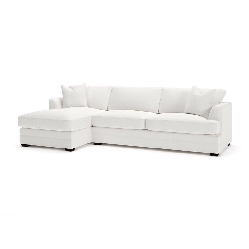 Canapé modulaire à méridienne 2 pièces Edan, Orienté à gauche (vu de face), Chenille Crypton® neige Nomad