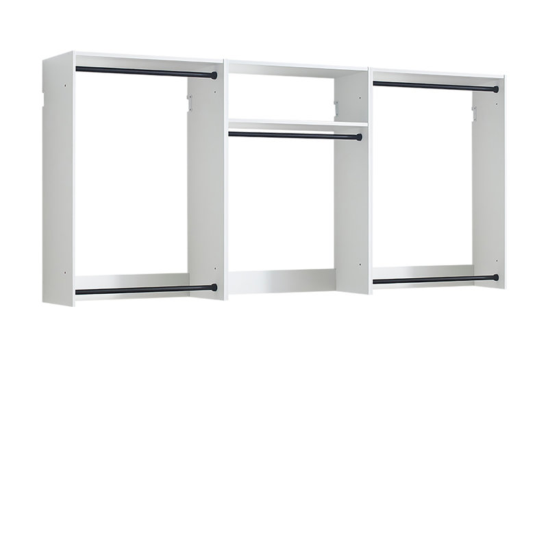 Freestanding Walk in Wood Closet System, White