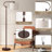 63" Arced Floor Lamp With 3-color Temperature Bulb-1320431071