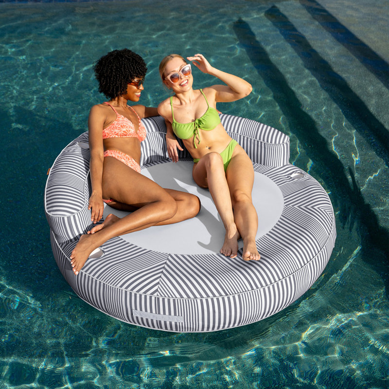 Flotteur gonflable pour adulte Big Joe Dryside Island, Shoreline Gray
