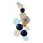 Accessoire mural en métal peint à la main, 35,4 po x 16,5 po | 100% métal, épaisseur: 0,03 pouce | Conception unique avec des variations de couleurs | Parfait pour la décoration intérieure, le salon et l'esthétique de bureau