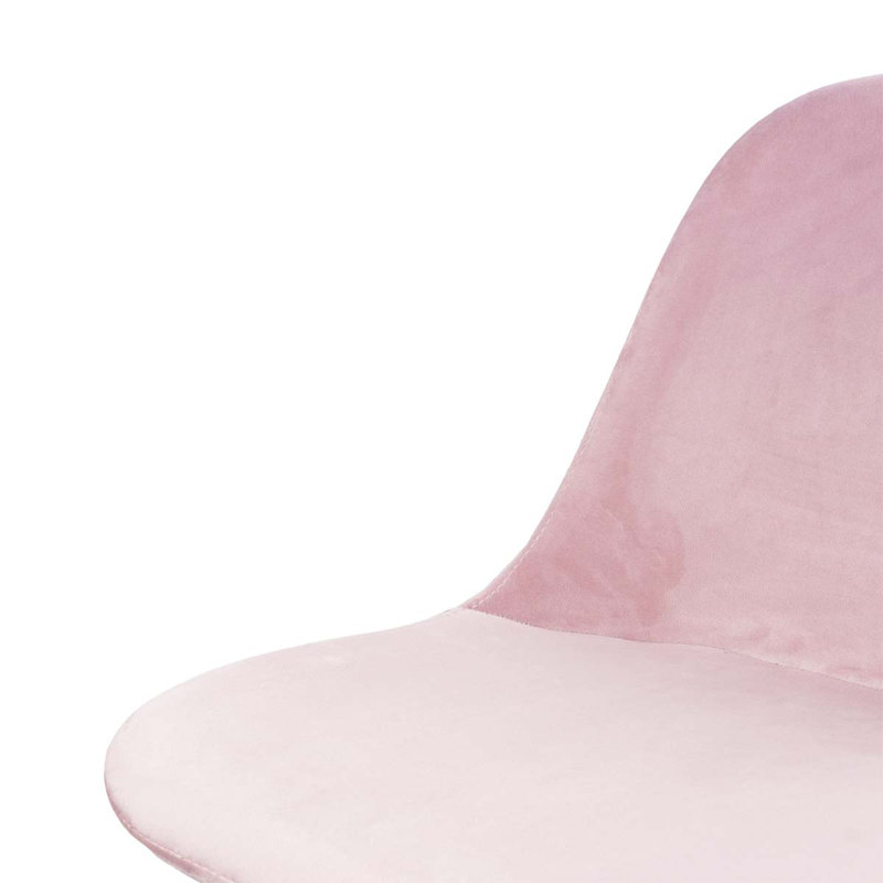 43cm H Velvet Upholstered Side Chair, Pink