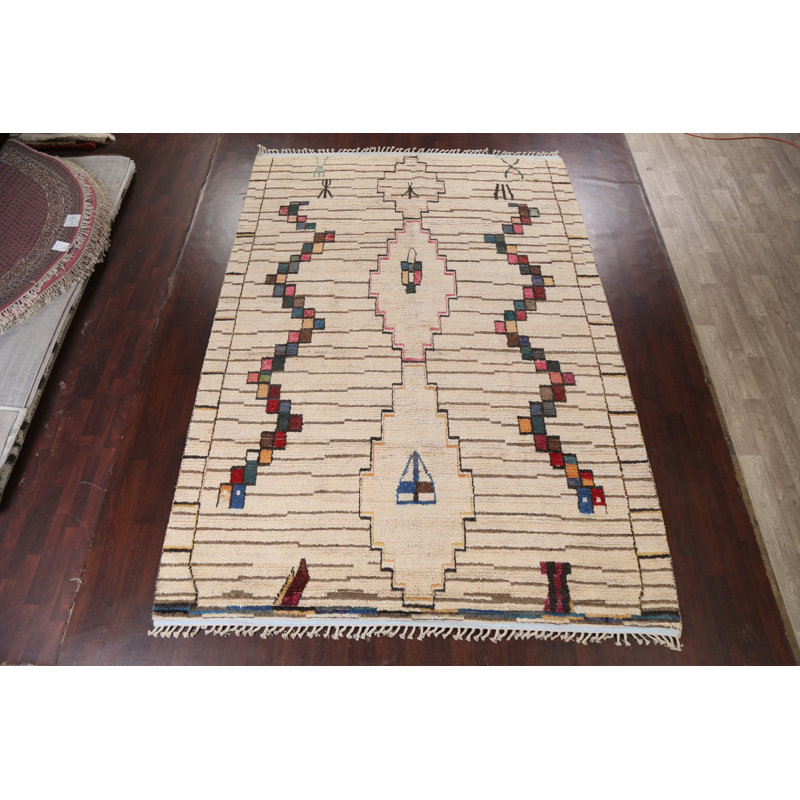 Tapis marocain noué à la main 9 x 13