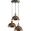 3 - Light Brushed Brass Dome Pendant