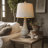 Antyone 24.8" H Retro Resin Table Lamp with Linen Shade (Set of 2)