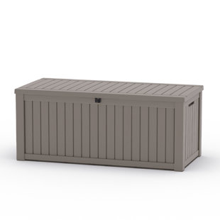 Boîte de rangement verrouillable 150 gallons, durable et résistante aux intempéries