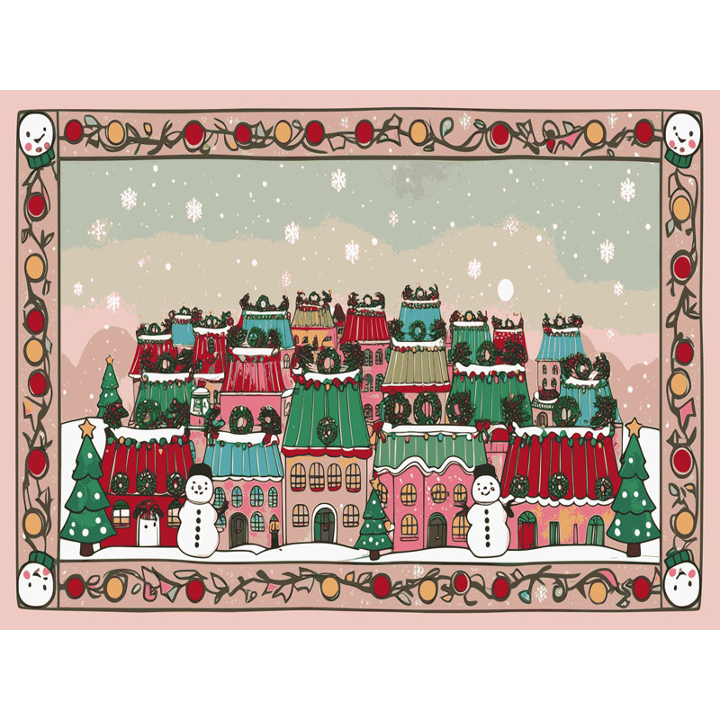 Tapis vacances de Noël The Holiday Aisle®, Rectangulaire 2 pi x 3 pi