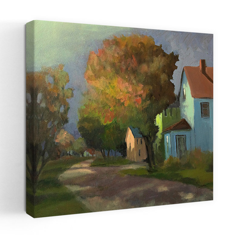 Sundown, architecture contemporaine abstraite, art du paysage, H 48 po x l 48 po