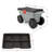 Rolling Garden Cart with Seat - Plastic Storage with Bench and Interior Tool Tray - Gardening Stool for Weeding and Planting by Pure Garden