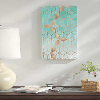 « mou gradient aquamarine », impression sur toile