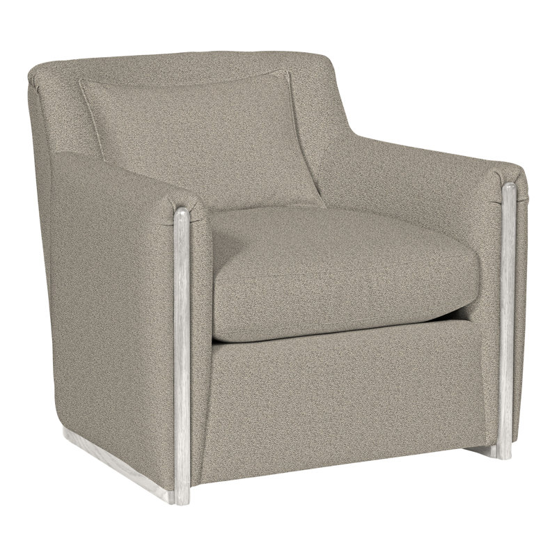 Thom Filicia Home 32.5" Wide Upholstered Armchair, Casa Blanca, Callaloo Cotton Polyester Blend