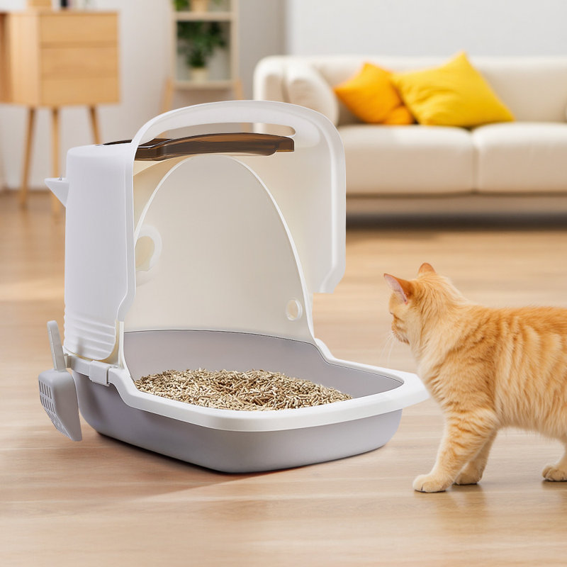 Polyethylene Plastic Litter Box with Scoop
