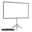 Écran de projection de 80 pouces avec trépied, écran de projection portatif 16: 9 HD pour l'intérieur et l'extérieur, écran de cinéma en polyester noir avec sac de transport