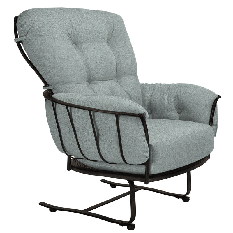 Monterra Outdoor Lounge Chair, Carbon Black, Cast Lagoon