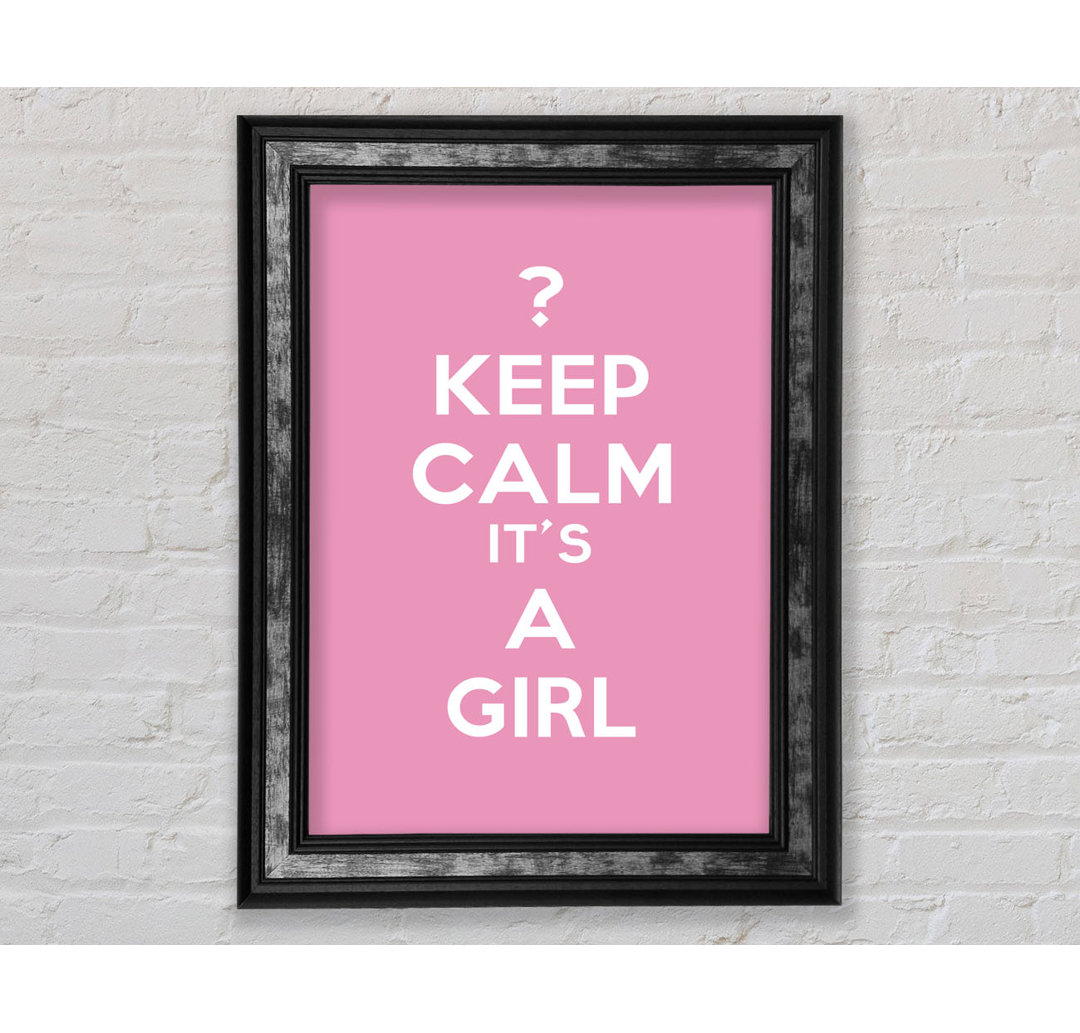 Kinderzimmer Zitat Keep Calm Girl - Druck