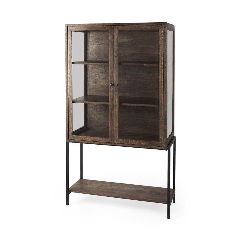 Arelius Curio Cabinet, Medium Brown