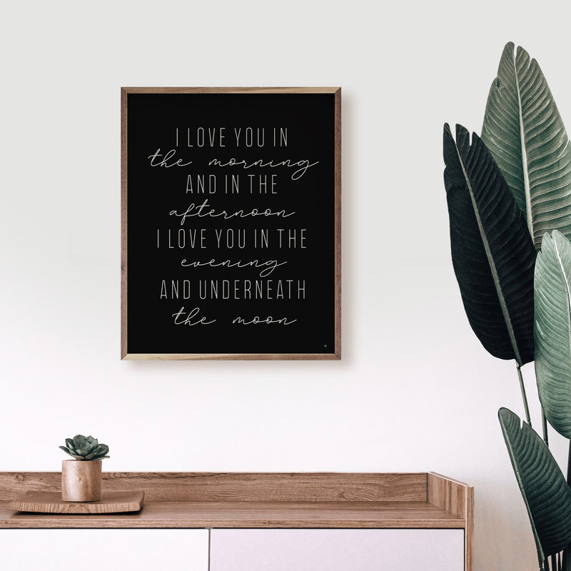 Love You In The Morning, H 20 po x l 16 po