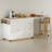 74.8" Kitchen Island With Extendable Dining Table, Kitchen Storage Cart With 3 Drawers, Power Outlet, Rolling Kitchen Island On Wheels With Spice Rack And 2 Door Cabinet, For Kitchen, White