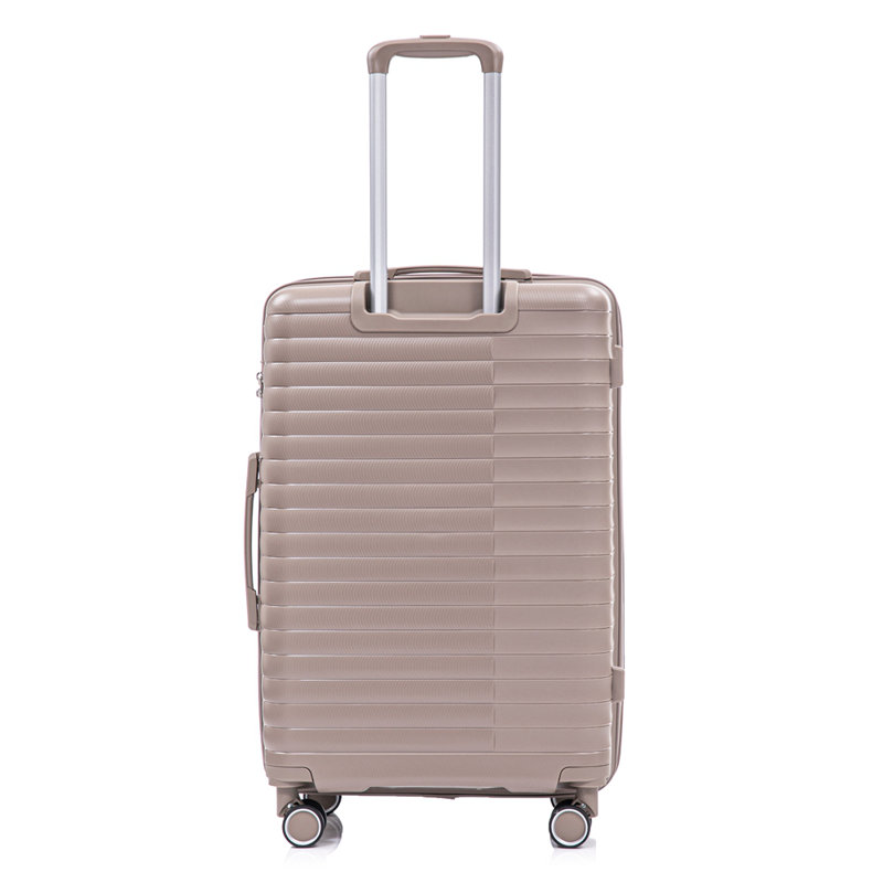 14"/20"/24"/28" 4 pcs/set in PP Spinner Wheel Luggage, Carry on Suitcase, Iron Pull Rod, Combination Password Lock, 14" Cosmetic Case