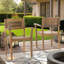 Ensemble de 2 chaises de jardin Shmily en bois d'acacia avec dossier à lattes, résistantes aux intempéries-1812624681