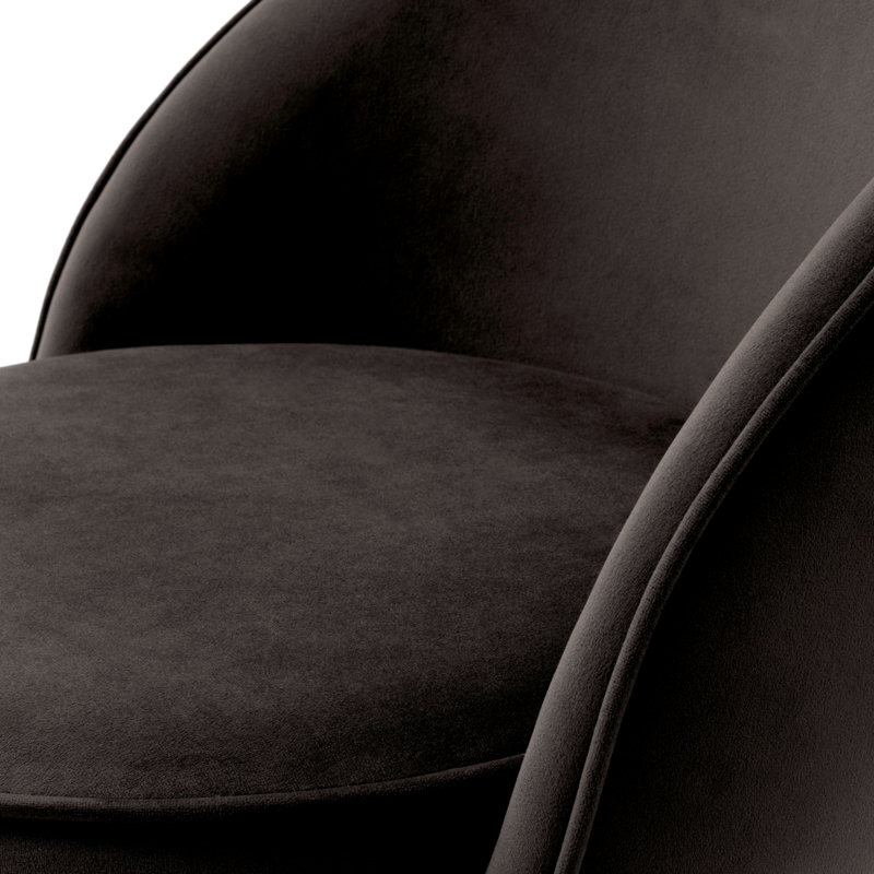 Counter Stool Dorland Roche Dark Gray Velvet, 30.71" Bar Stool