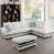 White/Black Faux Leather