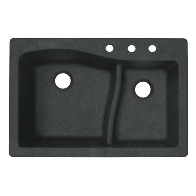 33'' L Double Bowl Quartz Kitchen Sink