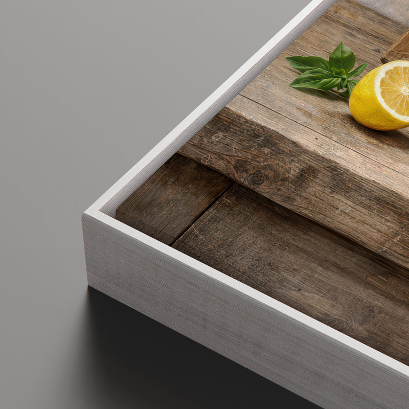 «Rustic Lemon Kitchen Still Life», art mural encadré, H 24 po x l 16 po, Blanc