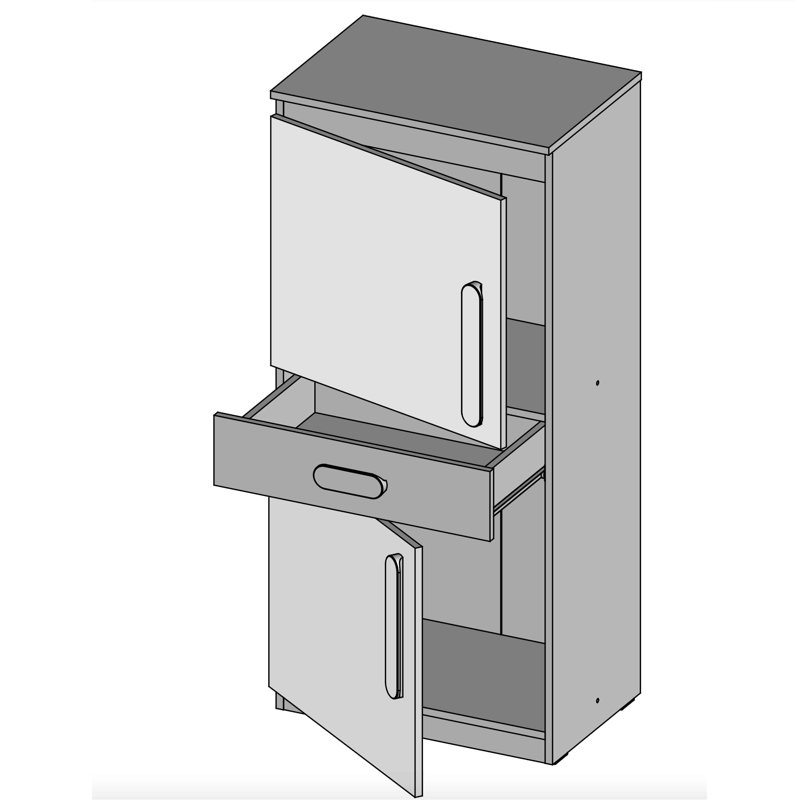 60cm Sideboard, White