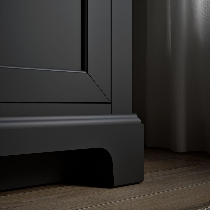 Charlemont Bathroom Vanity Cabinet With Sink And Quartz Top, Dark Warm Gray, Brushed Brass, 36"