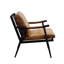 Chaise d'appoint Berham en châtaignier et fer mat avec pieds en métal
