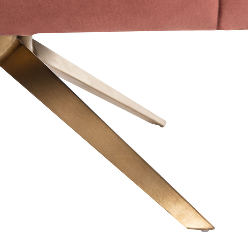 Fauteuil en velours Skye, Ros