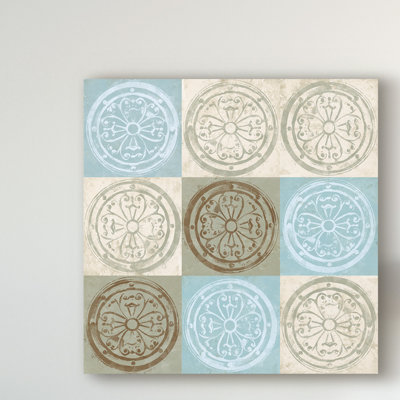 « blue squareed ii », impression sur toile tendue