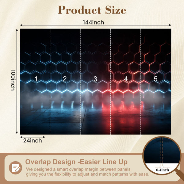 Red Barrel Studio Futuristic 3D Peel and Stick Wallpaper Technological ...