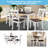 Kirkendall 4 - Person Four Leg Base Dining Set-1084461676-1084461678