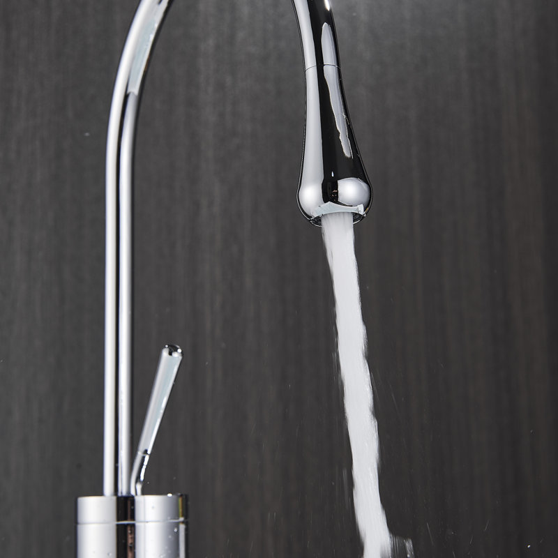 Robinet de lavabo vasque à poignée simple à grande arche pour salle de bain, robinet de meuble-lavabo en laiton massif 