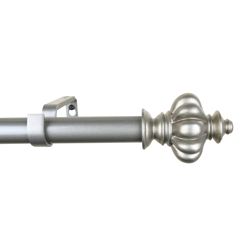 Tringle à rideaux simple ajustable Coldiron, 84 po à L 120 po, Cottage