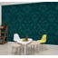 Papier peint adhésif auto-adhésif moderne pour la chambre à coucher à motif floral damassé bleu sarcelle L 96 po x l 69 po Peel and Stick-1966213706