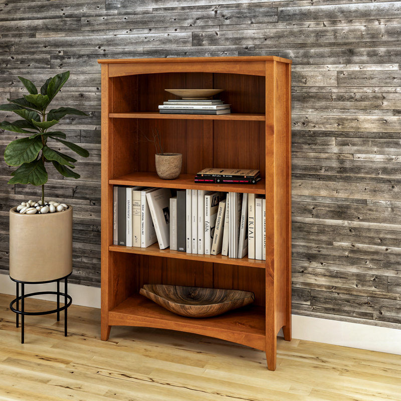 Colton Bookcase, Cherry, (4 Shelves) 48" H x 30" W x 13"D