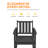 SeeHill HDPE Outdoor Dining Chair, All-Weather HDPE Patio Dining Chair with Armrest, Heavy Duty HDPE Outdoor Armchair Patio Furniture for Porch, Deck, Garden, Poolside-615104727