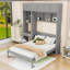 Lit escamotable avec armoires, bureau encastré et tablettes Murphy-640305419-640305409