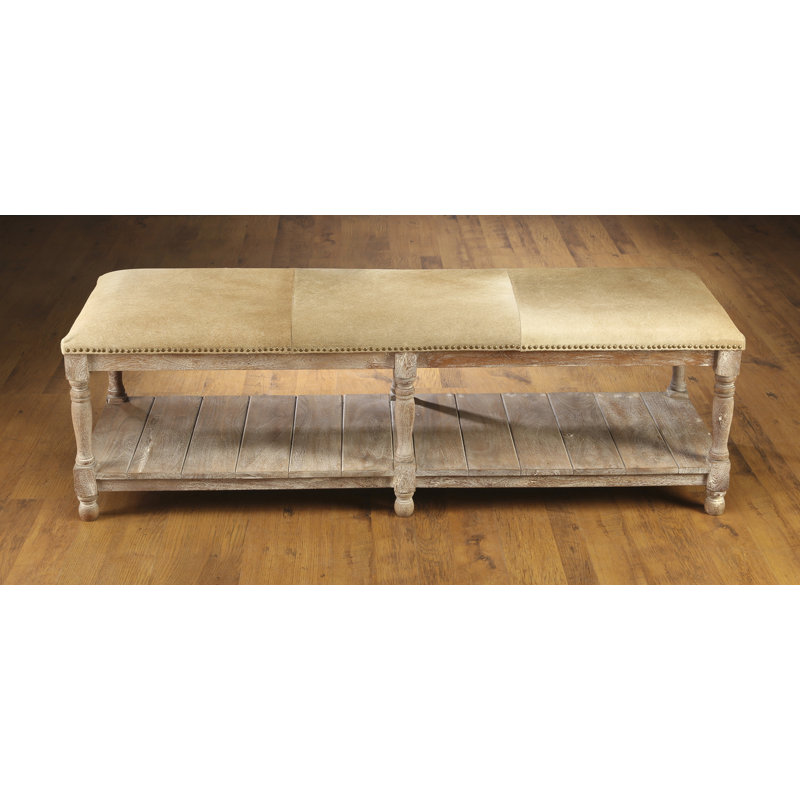 Banc de rangement en bois Rakestraw, Brun pâle
